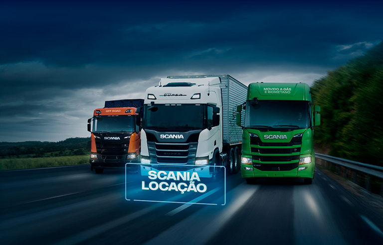 imagem de aluguel de caminhões comerciais Scania Locação