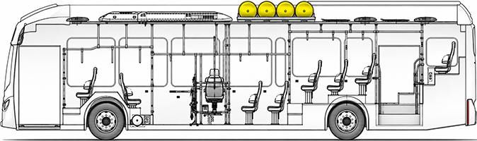 ícone ônibus a gás
